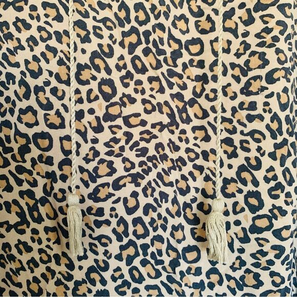 Anthropologie Beach Lunch Lounge Leopard Print Causal Sundress Tank Dress - Picture 3 of 8